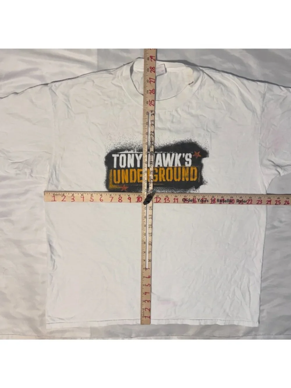 Vintage 2003 Tony Hawk's Underground T Shirt XL White Game Promo THUG Skater
